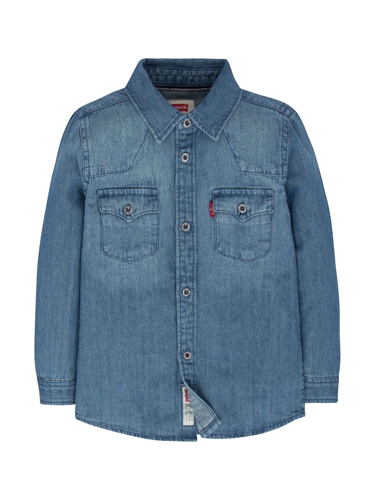 Levi's® Blue Denim 100% Cotton Barstow Western Long Sleeved Shirt - Image 1 of 2