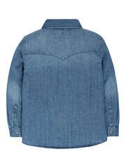 Levi's® Blue Denim 100% Cotton Barstow Western Long Sleeved Shirt - Image 2 of 2
