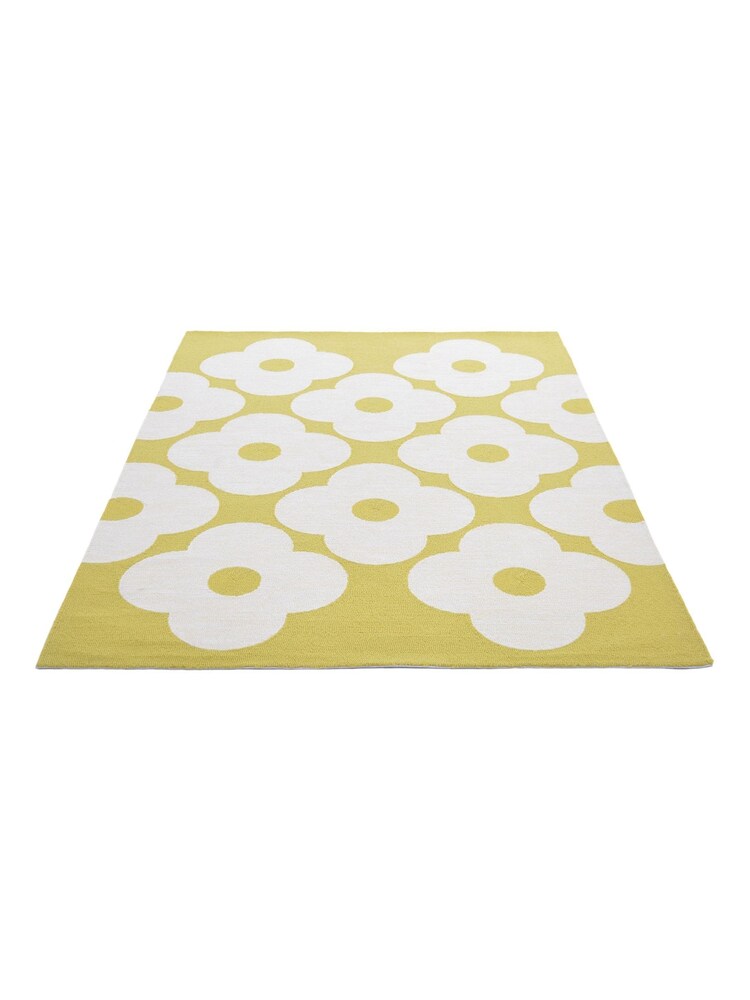 Orla Kiely Yellow Spot Flower Rug - Image 2 of 4