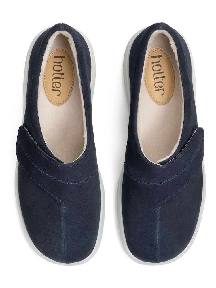 Hotter Blue Wrap II Touch-Fastening Full Covered Slippers - Image 4 of 4