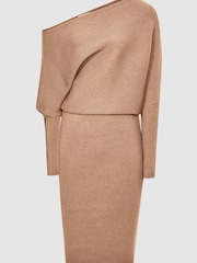 Reiss Lara Off The Shoulder Knitted Dress - Image 2 of 5