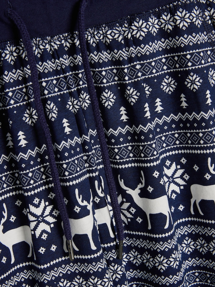 modra - The Little Tailor Ladies Reindeer božič s fairskim vzorcem Pižama - Slika 8 iz 8