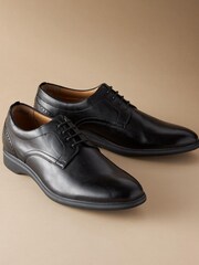 Black Signature Leather Motion Flex+ Derby Shoes - Image 5 of 5