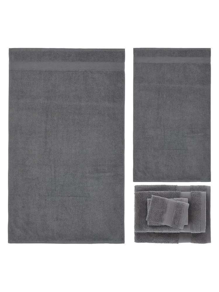 Catherine Lansfield 6 Piece Grey Anti-Bacterial Towel Bale - Image 5 of 5
