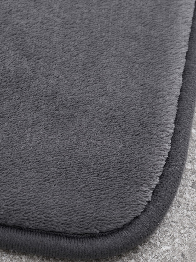 Catherine Lansfield Grey Anti-Bacterial Memory Foam Bath Mat - Image 2 of 6