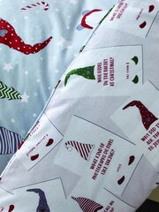 Catherine Lansfield Grey Catherine Lansfield Brushed Christmas Gnomes Duvet Cover and Pillowcase Set - Image 4 of 4