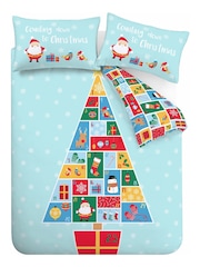 Catherine Lansfield Blue Countdown To Christmas Duvet Cover and Pillowcase Set - Image 5 of 5
