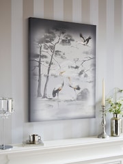 Laura Ashley Grey Animalia Printed Canvas - Image 1 of 3