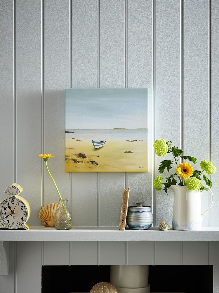 Laura Ashley Blue Cromer Printed Canvas - Image 1 of 3 Laura Ashley Blue Cromer Printed Canvas - Image 1 of 3