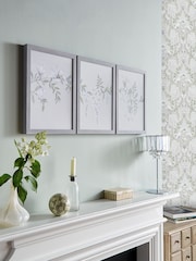 Laura Ashley Green Parterre set of 3 Framed Canvases - Image 1 of 4