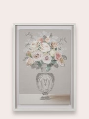 Laura Ashley Pink Rose Bouquet Vase Floating Frame Canvas - Image 2 of 4