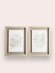 Laura Ashley Natural Elderwood set of 2 Floating Frame Canvases - Image 2 of 4
