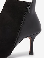 Black Forever Comfort® Material Mix Peep Toe Shoe Boots - Image 5 of 6