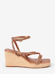 Rose Gold Forever Comfort® Sparkly Asymmetric Wedges - Image 2 of 5