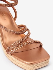 Rose Gold Forever Comfort® Sparkly Asymmetric Wedges - Image 5 of 5