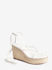 Weiß - Forever Comfort® Schuhe mit hohem Keilabsatz und Riemen - Bild 3 von 5