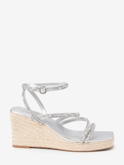 Silver Forever Comfort® Sparkly Asymmetric Wedges - Image 3 of 6