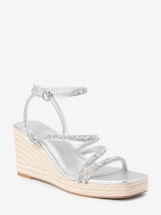 Silver Forever Comfort® Sparkly Asymmetric Wedges - Image 4 of 6