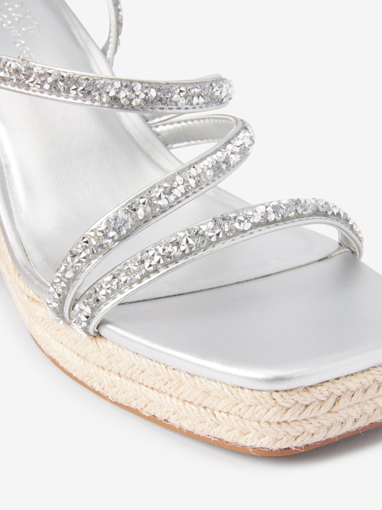 Silver Forever Comfort® Sparkly Asymmetric Wedges - Image 6 of 6
