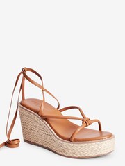Hellbraun - Forever Comfort® Schuhe mit hohem Keilabsatz und Riemen - Bild 3 von 5