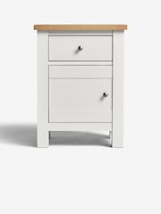 Chalk Malvern Paint Effect 1 Door, 1 Drawer Bedside Table - Image 3 of 10