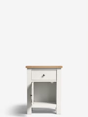 Chalk Malvern Paint Effect 1 Door, 1 Drawer Bedside Table - Image 6 of 10