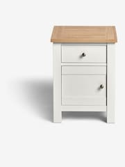 Chalk Malvern Paint Effect 1 Door, 1 Drawer Bedside Table - Image 8 of 10