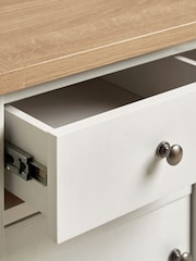 Chalk Malvern Paint Effect 1 Door, 1 Drawer Bedside Table - Image 9 of 10