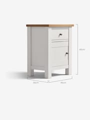 Chalk Malvern Paint Effect 1 Door, 1 Drawer Bedside Table - Image 10 of 10