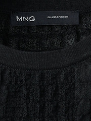 Mango Black Knit Ruffle Top - Image 2 of 3