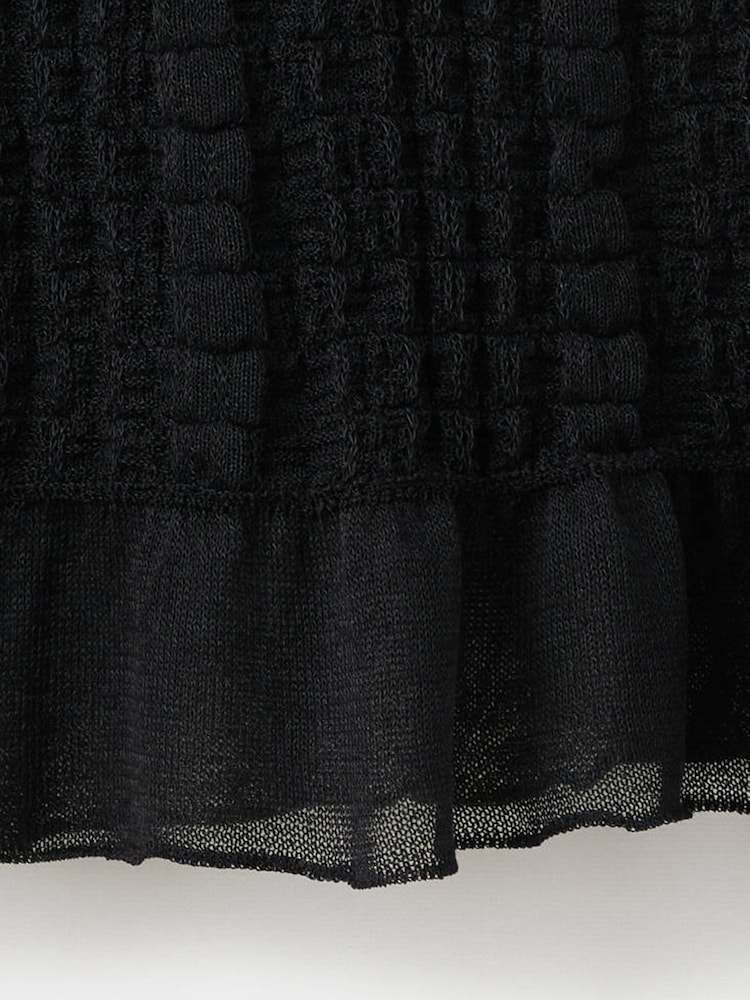 Mango Black Knit Ruffle Top - Image 3 of 3