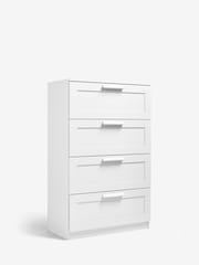 White Flynn 4 Drawer Chest of Drawers - Image 5 of 10
