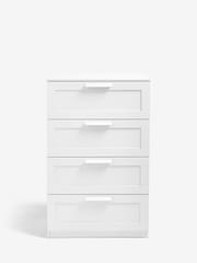 White Flynn 4 Drawer Chest of Drawers - Image 7 of 10