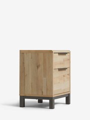 Light Bronx Oak Effect 2 Drawer Bedside Table - Image 6 of 8