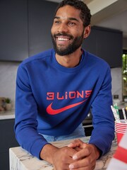 Nike Blue England Crew Sweatshirt - Image 1 of 8
