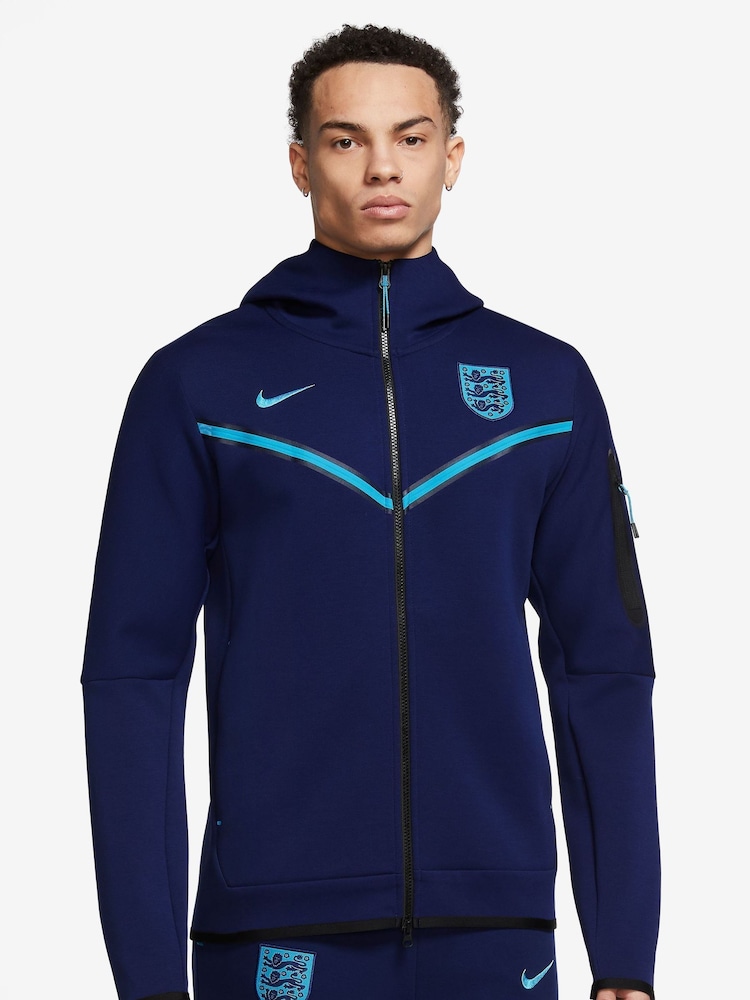 Nike Blue England Tech Fleece Hoodie - Image 1 of 3