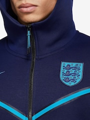 Nike Blue England Tech Fleece Hoodie - Image 3 of 3