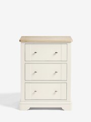 Chalk White Hampton Painted Oak Collection 3 Drawer Tall Chest Of Drawers - Image 9 of 10