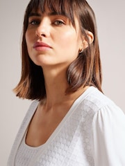 Ted Baker White Baliner Sequin Detail Knit Cardigan - Image 4 of 5
