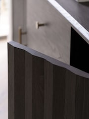 Dark Grey Ezra Oak Effect Large Sideboard - Image 4 of 11