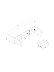 Dark Grey Ezra Oak Effect TV Unit, Up to 70 Inch - Image 3 of 10