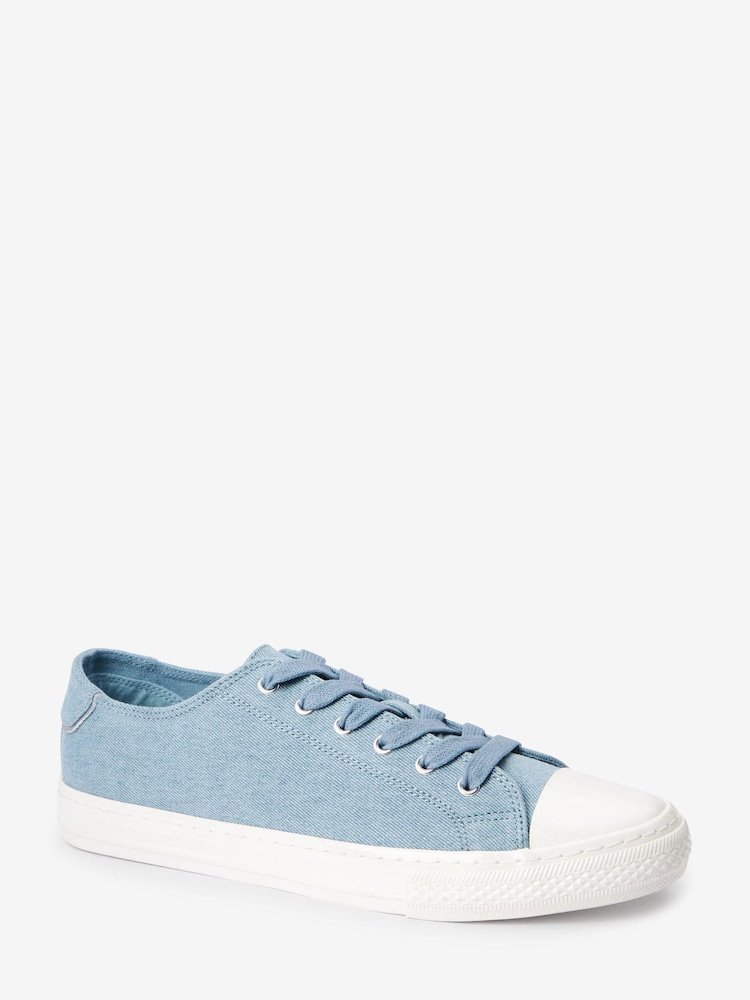 Denim Regular/Wide Fit Baseball Canvas Trainers - Image 2 of 5