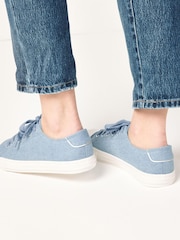 Denim Regular/Wide Fit Baseball Canvas Trainers - Image 5 of 5