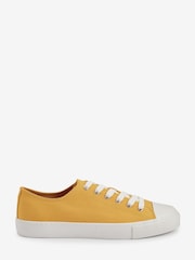 Ochre Yellow Regular/Wide Fit Baseball Canvas Trainers - Image 3 of 6