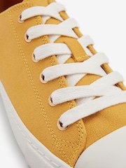 Ochre Yellow Regular/Wide Fit Baseball Canvas Trainers - Image 5 of 6
