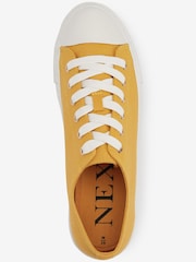 Ochre Yellow Regular/Wide Fit Baseball Canvas Trainers - Image 6 of 6