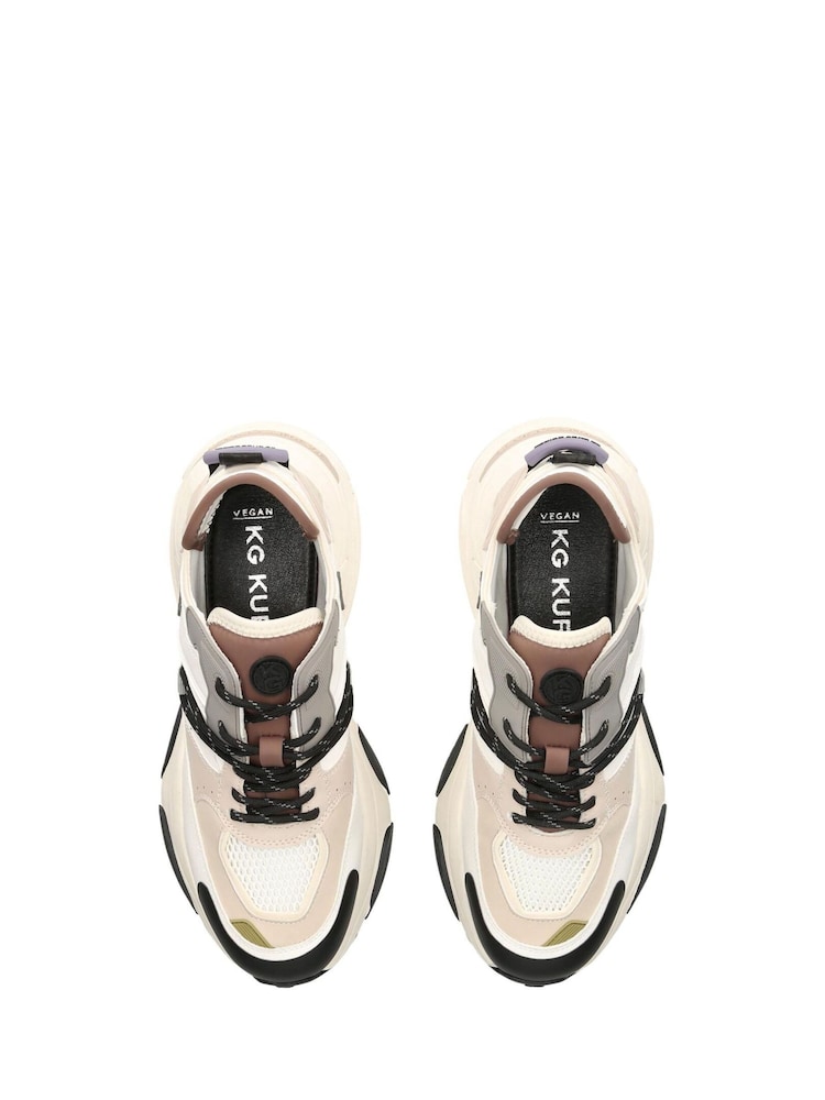 Kurt Geiger London Cream Lennox Trainers - Image 2 of 4