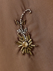 Mango Brown Cowl Neck Embellished Blouse - Image 2 of 3