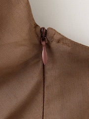 Mango Brown Cowl Neck Embellished Blouse - Image 3 of 3