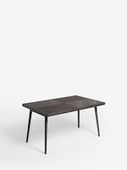 Dark Grey Ezra Oak Effect Dining Table - Image 5 of 9